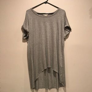 Gray Split Back T-Shirt